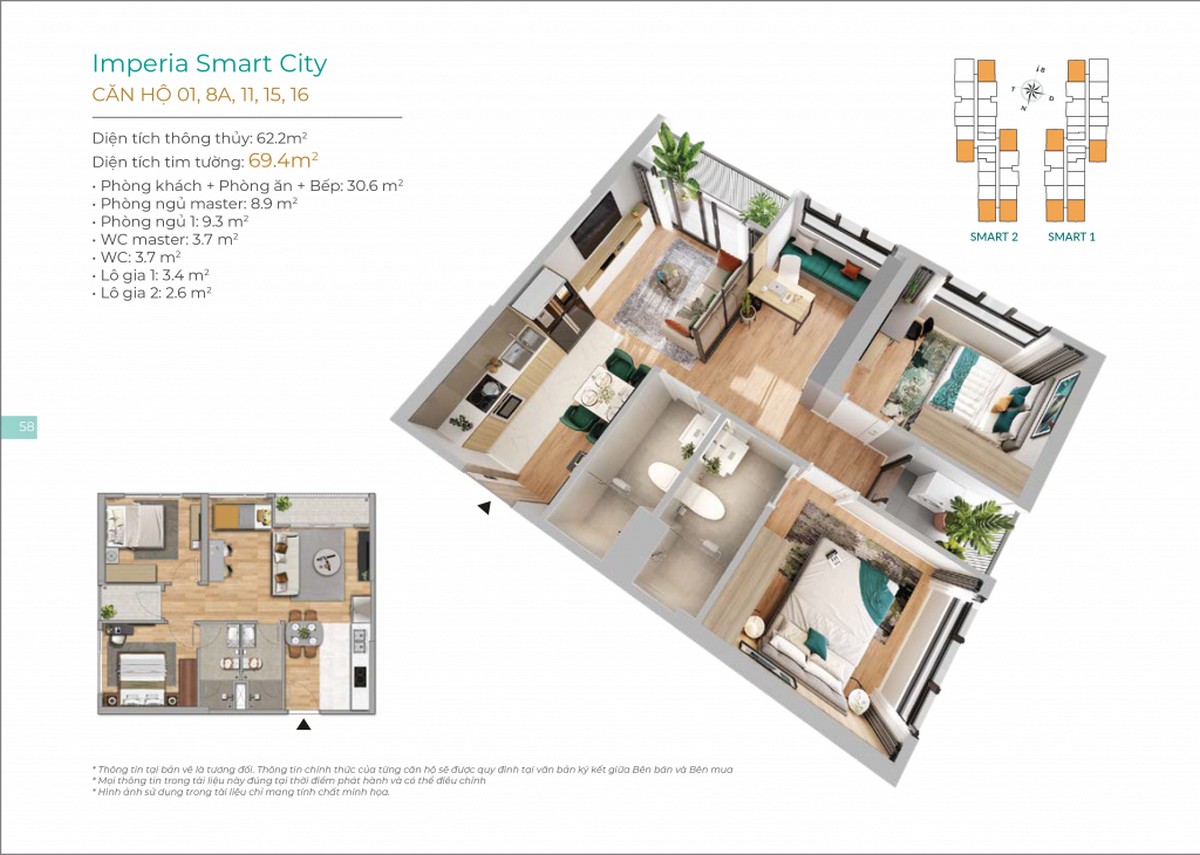 Thiết kế căn hộ Imperia Smart City Tây Mỗ 1