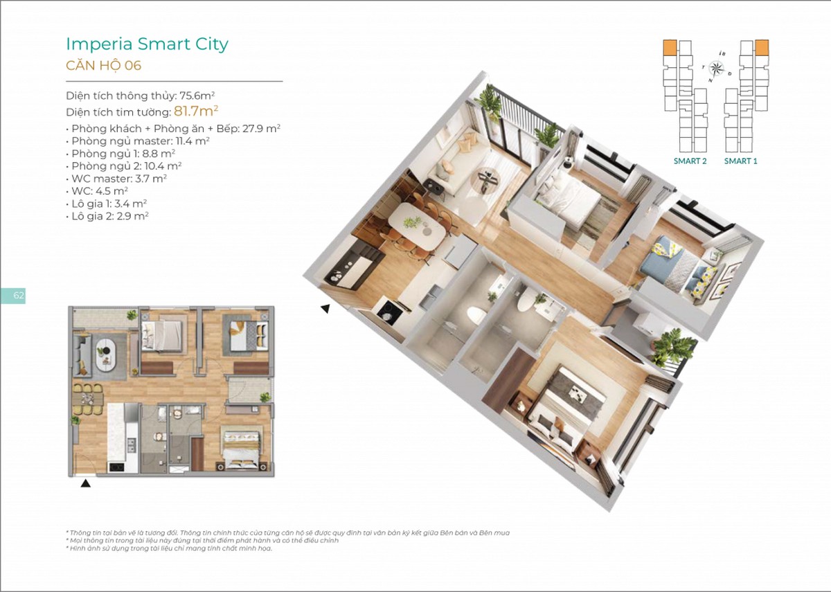 Thiết kế căn hộ Imperia Smart City Tây Mỗ 5