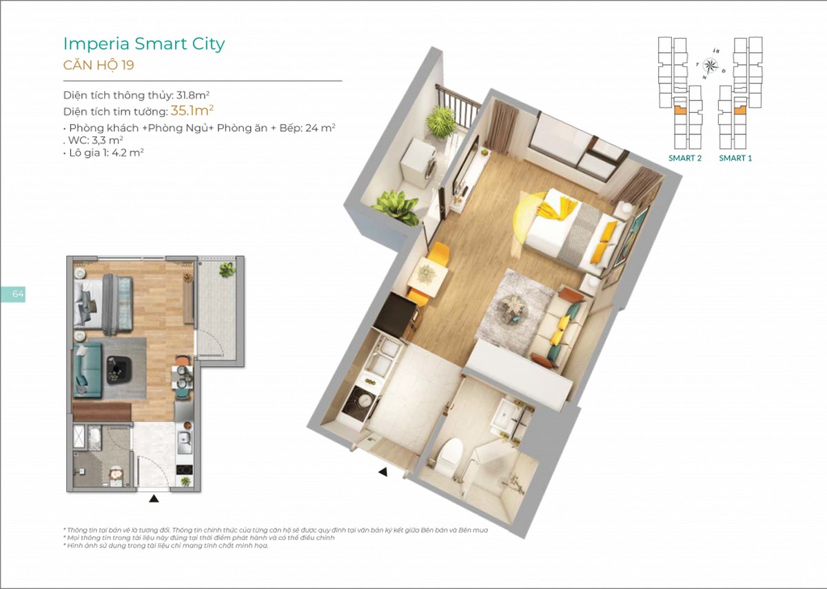 Thiết kế căn hộ Imperia Smart City Tây Mỗ 7