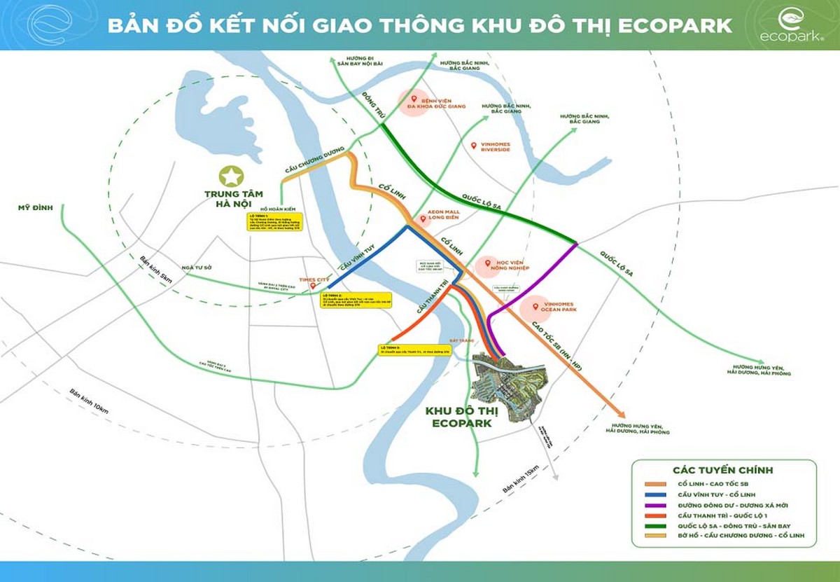 Vị trí khu đô thị Ecopark Hưng Yên